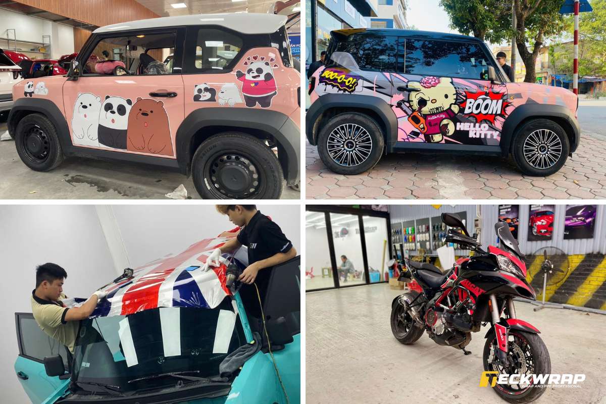 CityWrap Long Biên chuyên dán tem thiết kế riêng, wrap decal đổi màu độc đáo cho ô tô và xe máy