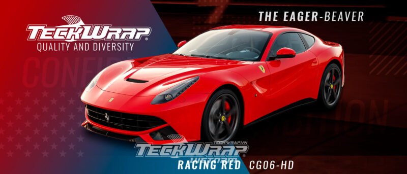 decal CG06 HD Racing Red 5 Decal màu đỏ Ferrari CG06-HD Racing Red