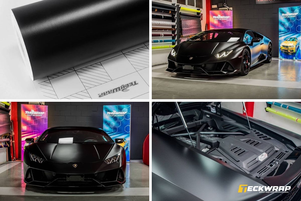 Đổi màu ô tô cho chủ xe mệnh Mộc với màu đen mờ sang trọng - Black Matte (CM01M)