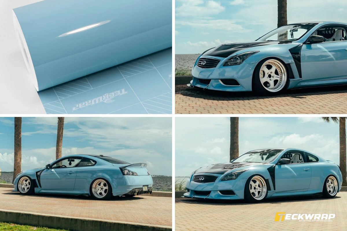 Màu ô tô hợp mệnh Mộc với tone xanh biển nhạt - Cool Blue (CG53-HD) Vinyl Wrap